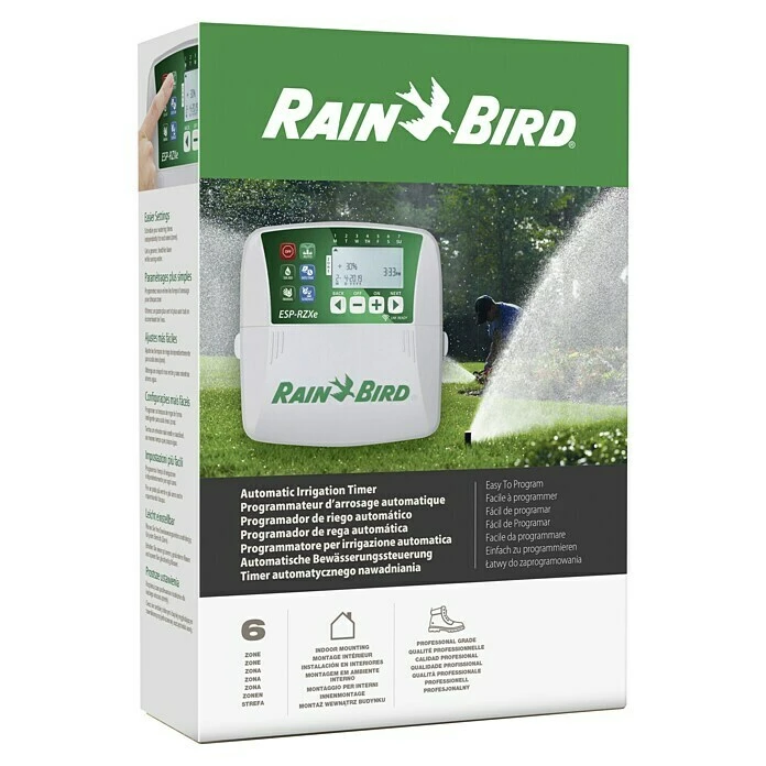 Rain Bird Bewässerungssteuerung RZXE6I-230 6 Zonen Batteriebetrieben, 7 X 18 X 26,4 Cm 3 Rain Bird Bewässerungssteuerung RZXE6I-230 6 Zonen Batteriebetrieben, 7 X 18 X 26,4 Cm