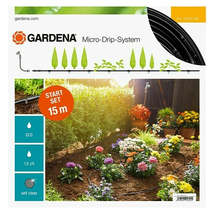 Gardena Micro-Drip Start-Set Geeignet Für: Pflanzreihen Bis 15 M, Anwendungsbereich: Außen 3 Gardena Micro-Drip Start-Set Geeignet Für: Pflanzreihen Bis 15 M, Anwendungsbereich: Außen