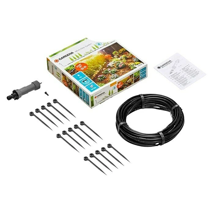 Gardena Micro-Drip Start-Set Geeignet Für: Pflanzreihen Bis 15 M, Anwendungsbereich: Außen 4 Gardena Micro-Drip Start-Set Geeignet Für: Pflanzreihen Bis 15 M, Anwendungsbereich: Außen – Bild 2