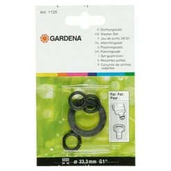 Gardena Dichtungssatz Passend Für: Gardena Hahnstück 902-20/902-50, Gewindegröße Wasserhahn: 33,3 Mm (G 1″)