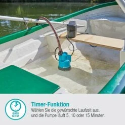 Gardena Akku-Klarwasserpumpe 2000/2 18V P4A 18 V, 1 Akku, Max. Fördermenge: 2.000 L/h -Gartenwerkzeuge 12 1431