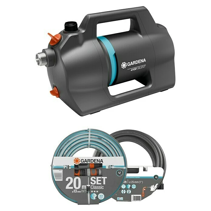 Gardena Gartenpumpen-Set 4200 Silent 600 W, Max. Fördermenge: 4.200 L/h 3 Gardena Gartenpumpen-Set 4200 Silent 600 W, Max. Fördermenge: 4.200 L/h