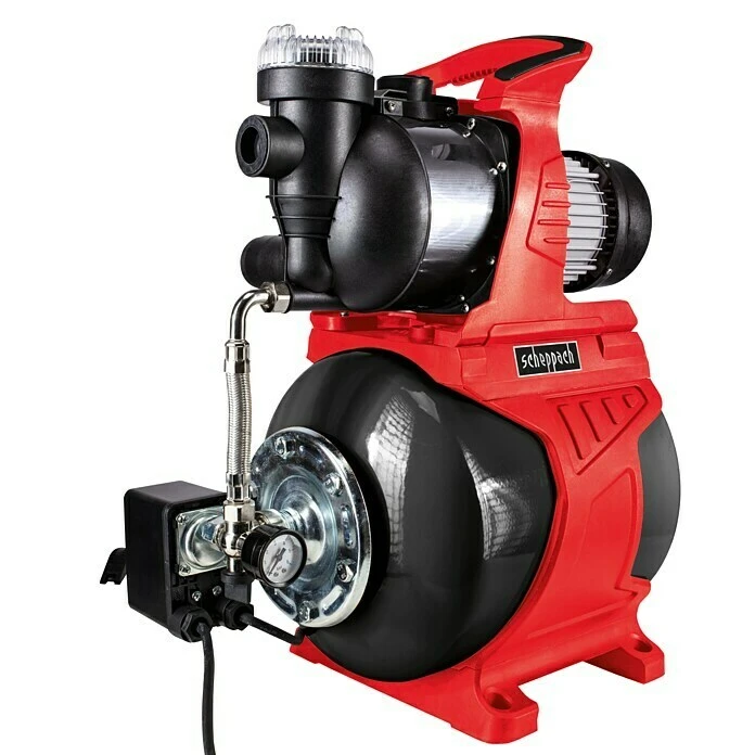 Scheppach Hauswasserwerk HWW900 900 W, Max. Fördermenge: 4.300 L/h, Max. Druck: 4,4 Bar 3 Scheppach Hauswasserwerk HWW900 900 W, Max. Fördermenge: 4.300 L/h, Max. Druck: 4,4 Bar