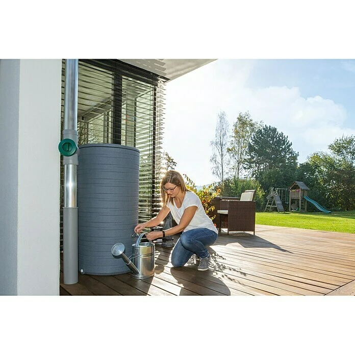 Regentonne Novara 280 L, Betongrau 5 Regentonne Novara 280 L, Betongrau – Bild 3