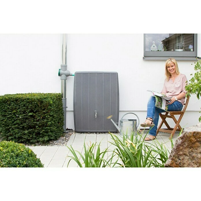 Regentonne Concrete 200 L, Betongrau 6 Regentonne Concrete 200 L, Betongrau – Bild 4