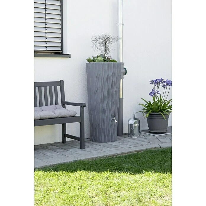 Regentonne Alana 160 L, Betongrau 5 Regentonne Alana 160 L, Betongrau – Bild 3