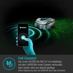 Gardena Mähroboter-Set Smart SILENO City Set 600 LONA 18 V, 2 Ah, Max. Flächenempfehlung: 600 M² -Gartenwerkzeuge 12 220