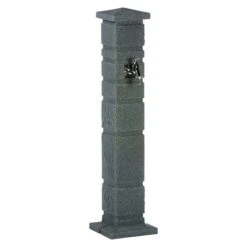 Wasserzapfstelle Romana Black Granitfarben, Höhe: 110 Cm, Ausstattung: Wasserhahn