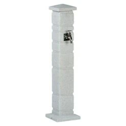 Wasserzapfstelle Romana Granitfarben, Höhe: 110 Cm, Ausstattung: Wasserhahn