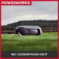 Powerworks Mähroboter P10 24 V, 2 Ah, Max. Flächenempfehlung: 1.000 M² -Gartenwerkzeuge 12 273