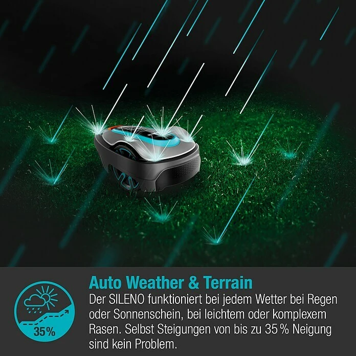 Gardena Mähroboter SILENO City 600 18 V, 2 Ah, Max. Flächenempfehlung: 600 M² 5 Gardena Mähroboter SILENO City 600 18 V, 2 Ah, Max. Flächenempfehlung: 600 M² – Bild 3
