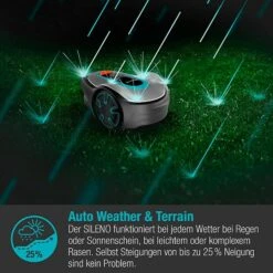 Gardena Mähroboter Sileno Minimo 250 18 V, 2,1 Ah, Max. Flächenempfehlung: 250 M² -Gartenwerkzeuge 12 316