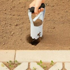 Gardol Hand-Blumenzwiebelpflanzer 80 Mm, Schwarz/Silber -Gartenwerkzeuge 12 3281