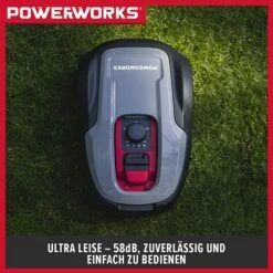 Powerworks Mähroboter P5 20 V, 2 Ah, Max. Flächenempfehlung: 500 M² -Gartenwerkzeuge 12 332