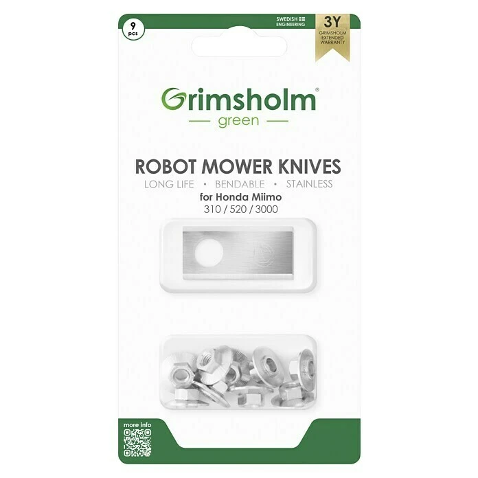Grimsholm Green Ersatzmesser 9 Stk., Passend Für: Honda Miimo 3 Grimsholm Green Ersatzmesser 9 Stk., Passend Für: Honda Miimo